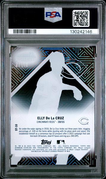 Elly De La Cruz 2023 Bowman Sterling Tek-Rose Gold 7/15 PSA 8-2