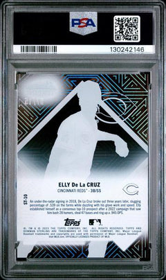 Elly De La Cruz 2023 Bowman Sterling Tek-Rose Gold 7/15 PSA 8-2