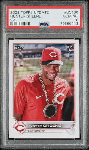 Hunter Greene 2022 Topps Update Sp #US160 PSA 10