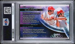 Johnny Bench / Pete Rose 2024 Leaf Electrum Base Pair Platinum Auto 10/20 #BP13 PSA 9-2
