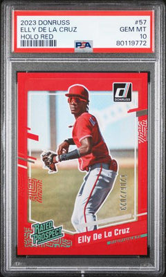 Elly De La Cruz 2023 Panini Donruss Holo Red #57 PSA 10-1