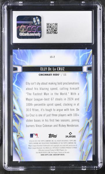 Elly De La Cruz 2025 Cosmic Chrome Light Speed #LS-2 CGC 10-2