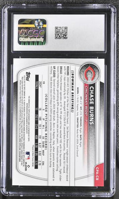 Chase Burns Chrome Prospects Autographs #CPA-CB CGC 9-2