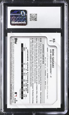 Roki Sasaki 2025 The National Chrome Veterans & Rookies #MLB-8 CGC 9.5-2