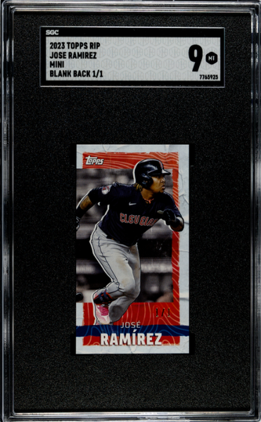 Jose Ramirez 2023 Topps Rip Mini Blank Back 1/1 SGC 9-1