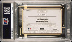 Joey Votto 2023 Topps Diamond Icons Dual Red Relic Auto 2/5 #SDPJV PSA 10-2