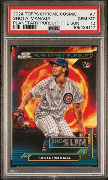 Shota Imanaga 2024 Topps Cosmic Chrome Planetary Pursuit #7 PSA 10-1