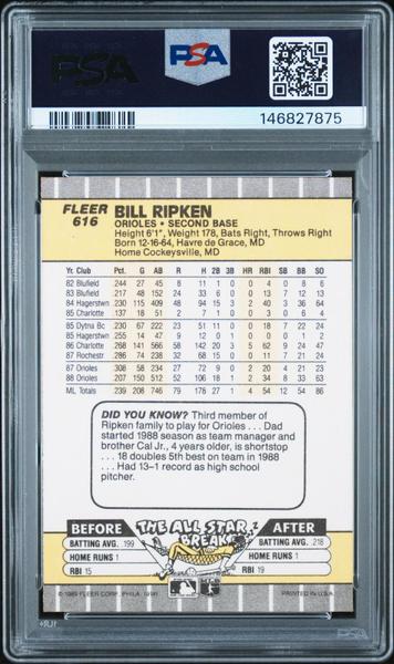 Bill Ripken 1989 Fleer FF Error #616 PSA 8-2