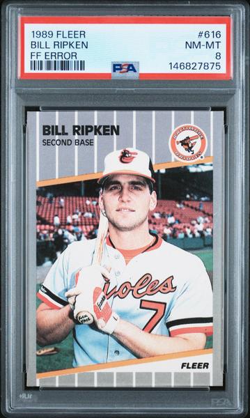 Bill Ripken 1989 Fleer FF Error #616 PSA 8-1
