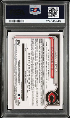Tyson Lewis 2024 Bowman Draft Green Lava Prospect Auto 23/99 #CPATL PSA 10 Auto 10-2