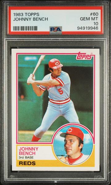 Johnny Bench 1983 Topps #60 PSA 10