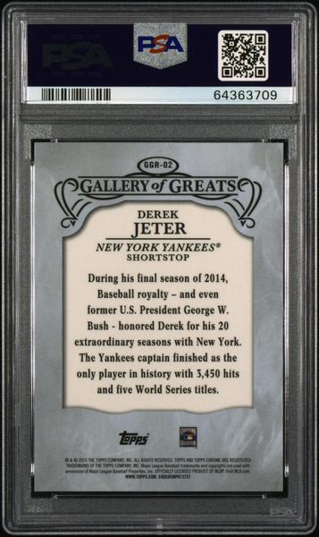 Derek Jeter 2015 Topps Chrome Gallery Of Greats #GGR2 PSA 10-2
