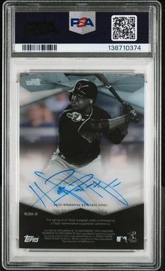 Jose Ramirez 2018 Topps Clearly Authentic MLB Awards Autograph 53/75 #JR PSA 9-2