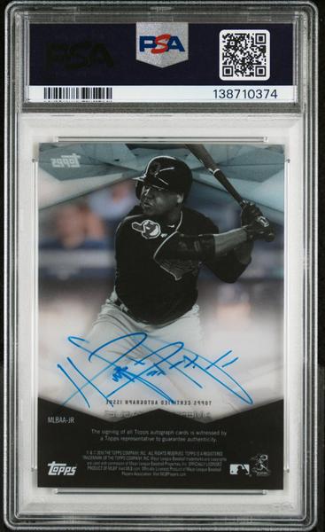 Jose Ramirez 2018 Topps Clearly Authentic MLB Awards Autograph 53/75 #JR PSA 9-2