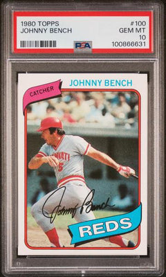 Johnny Bench 1980 Topps #100 PSA 10-1
