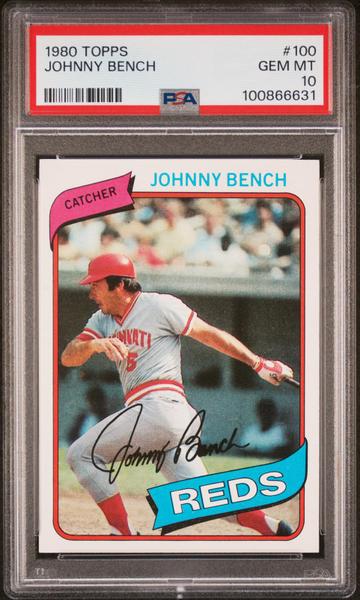 Johnny Bench 1980 Topps #100 PSA 10-1