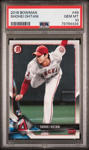Shohei Ohtani RC 2018 Bowman Pitching Rookie #49 PSA 10