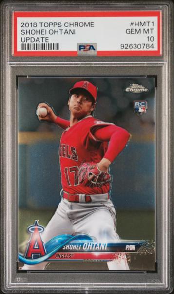 Shohei Ohtani 2018 Topps Chrome Update Pitching Rookie PSA 10-1