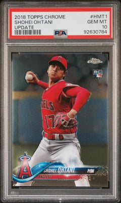 Shohei Ohtani 2018 Topps Chrome Update Pitching Rookie PSA 10-1