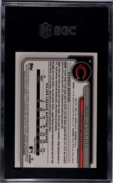 Elly De La Cruz 2024 Bowman Chrome Mega Box #42 SGC 10-2