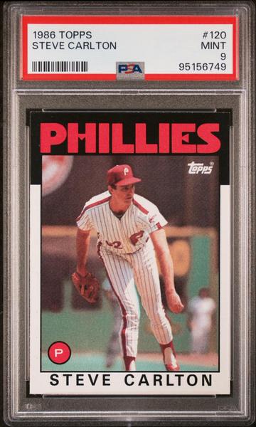 Steve Carlton 1986 Topps #120 PSA 9-1