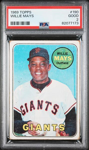 Willie Mays 1969 Topps #190 PSA 2