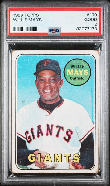 Willie Mays 1969 Topps #190 PSA 2