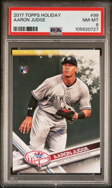 Aaron Judge 2017 Topps Holiday #99 PSA 8