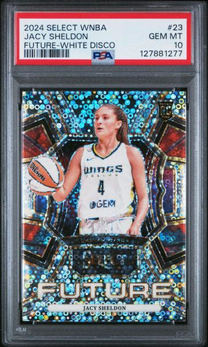 Jacy Sheldon 2024 Panini Select WNBA Select Future White Disco #23 PSA 10