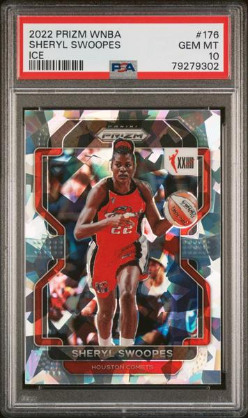 Sheryl Swoopes 2022 Panini Prizm WNBA Ice #176 PSA 10