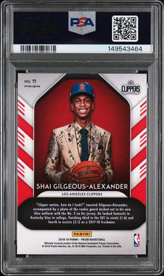 Shai Gilgeous-Alexander 2018 Panini Prizm Luck Of The Lottery Fast Break #11 PSA 9-2