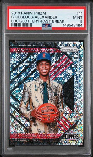 Shai Gilgeous-Alexander 2018 Panini Prizm Luck Of The Lottery Fast Break #11 PSA 9