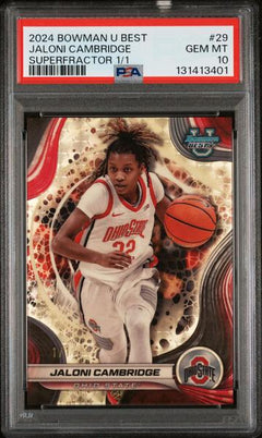 Jaloni Cambridge 2024 Bowman University Best Superfractor 1/1 #29 PSA 10-1