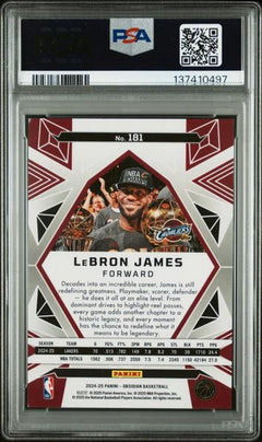 Lebron James 2024 Panini Obsidian Electric Etch Caldera #181 PSA 8-2