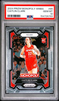 Caitlin Clark 2024 Panini Prizm Monopoly WNBA #65 PSA 10-1