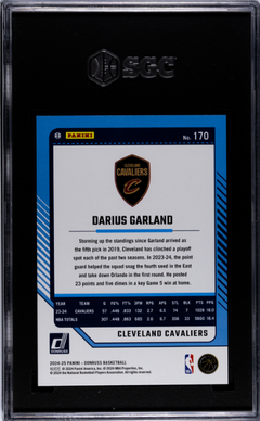 Darius Garland 2024-25 Donruss Choice Black Gold 3/8 #170 SGC 10-2
