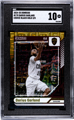 Darius Garland 2024-25 Donruss Choice Black Gold 3/8 #170 SGC 10-1
