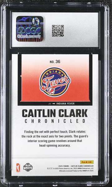 Caitlin Clark Holo 2025 Caitlin Clark Chronicled #36 CGC 9.5-2