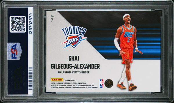 Shai Gilgeous-Alexander 2024 Panini Donruss Optic Phazes #7 PSA 9-2