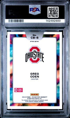Greg Oden 2024 Panini The Ohio State University Nil Color Blast #CB-6 PSA 9-2