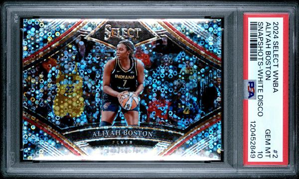 Aliyah Boston 2024 Panini Select Wnba Snapshots White Disco #2 PSA 10-1