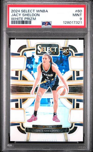 Jacy Sheldon 2024 Panini Select Wnba White Prizm #60 PSA 9