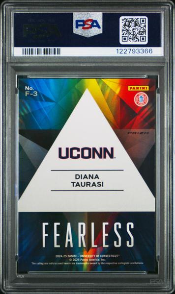 Diana Taurasi 2024 Panini Nil Uconn Fearless Prizm Camo Pink #F3 PSA 9-2