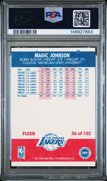 Magic Johnson 1987 Fleer #56 PSA 7-2