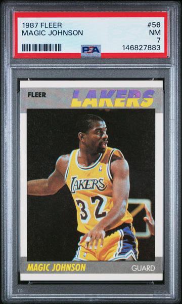 Magic Johnson 1987 Fleer #56 PSA 7-1