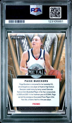 Paige Bueckers 2024 Leaf Metal Women Of Sport Promo Set #PROMO3 PSA 8-2