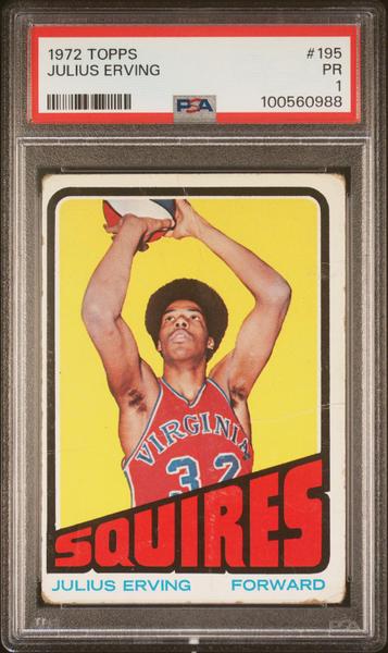 Julius Erving 1972 Topps #195 PSA 1