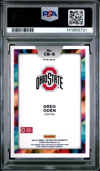 Greg Oden 2024 Panini The Ohio State University Nil Color Blast #CB-6 PSA 8
