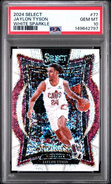 Jaylon Tyson 2024 Panini Select White Sparkle #77 PSA 10-1