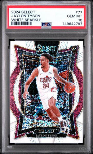Jaylon Tyson 2024 Panini Select White Sparkle #77 PSA 10